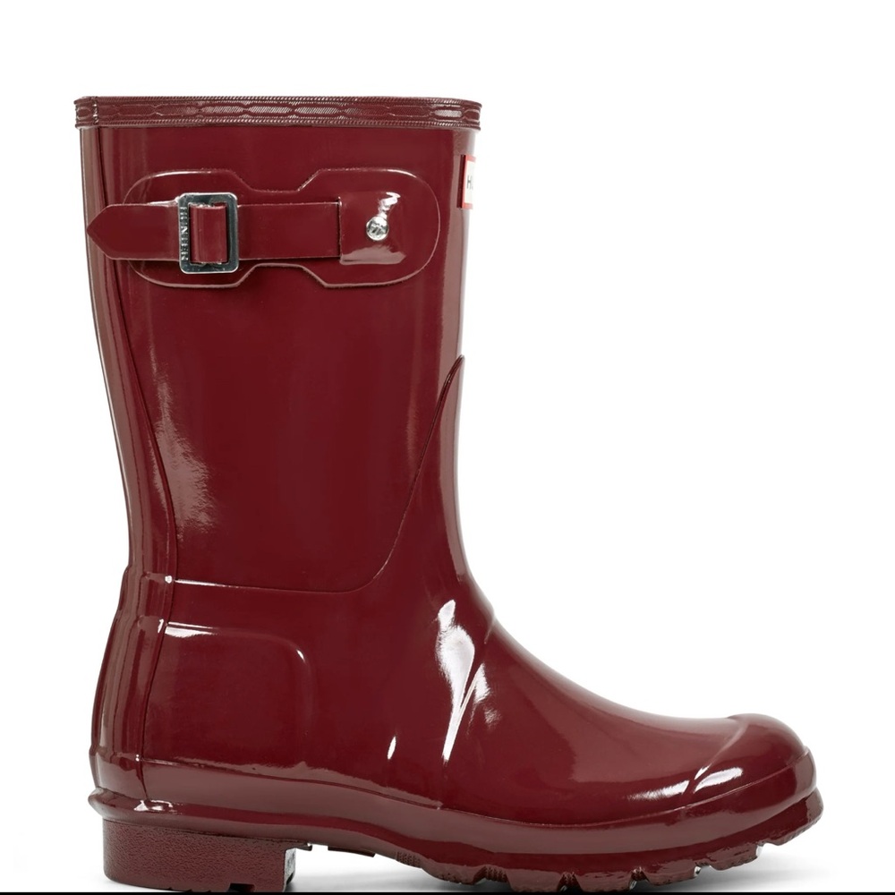 BRAND NEW Hunter Burgundy Rain Boots